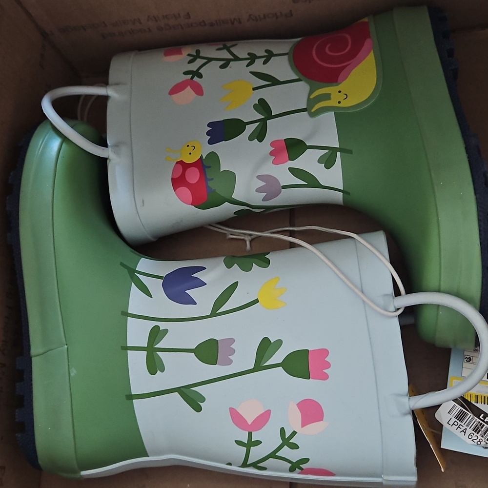 Girls Floral rain boots